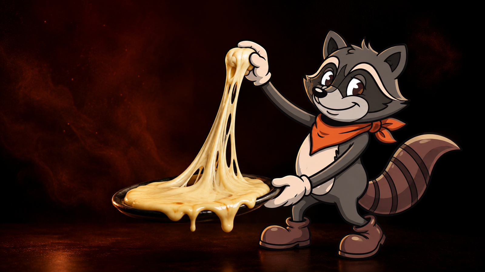 Smaky mostrando queso mozzarella derretido y salsa de queso